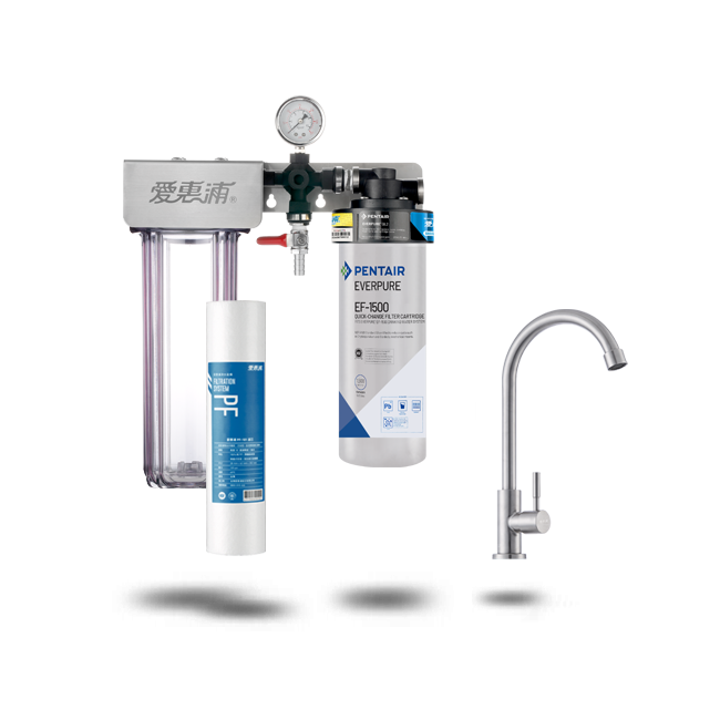 愛惠浦淨水器、濾水器產品 - PurVive Duo-EF1500整合式淨水設備-雙管