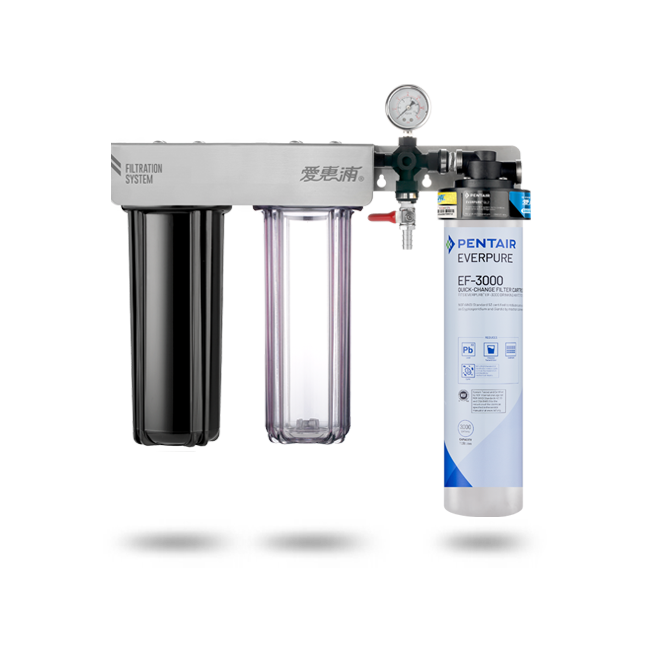 愛惠浦淨水器、濾水器產品 - PurVive-Trio EF3000整合式淨水設備-三管