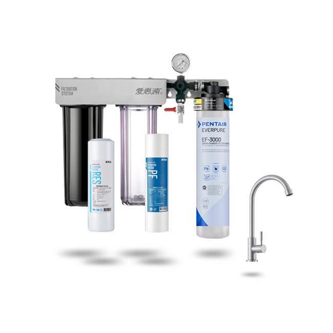 愛惠浦淨水器、濾水器產品 - PurVive-Trio EF3000整合式淨水設備-三管