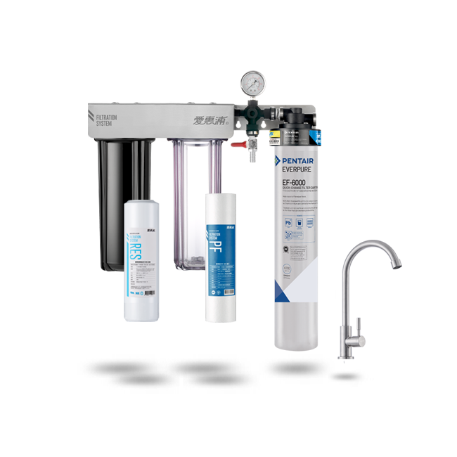 愛惠浦淨水器、濾水器產品 - PurVive Trio-EF6000整合式淨水設備-三管