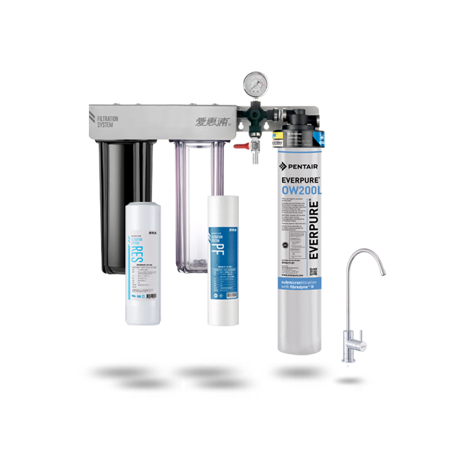 愛惠浦淨水器、濾水器產品 - PurVive® Trio-OW200L整合式淨水設備-三管