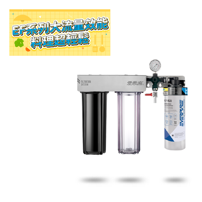 愛惠浦淨水器、濾水器產品 - PurVive Trio-EF1500整合式淨水設備-三管
