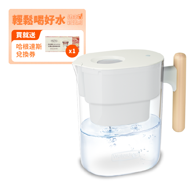 Ｗaterdrop  Chubby 圓滾滾濾水壺 PT-04 (白色) 濾水器淨水設備